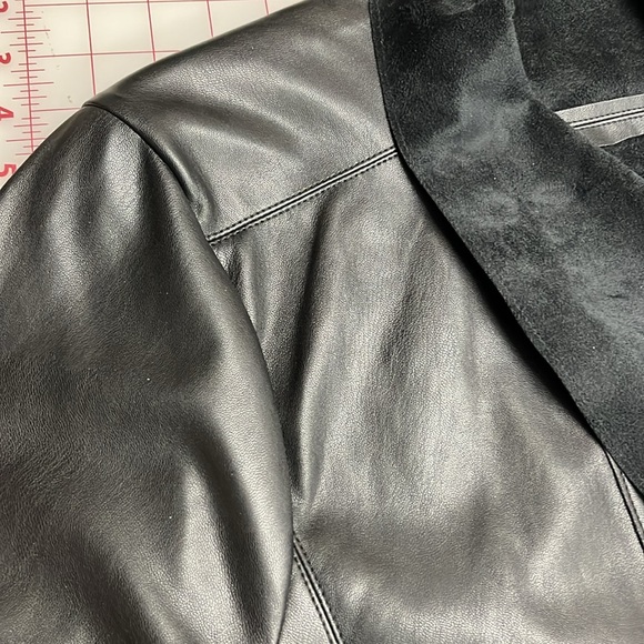 BAGATELLE Faux Leather & Suede Waterfall Minimalist Rib SLV Urban Chic Jacket 2X - Picture 5 of 16